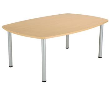 Nova Oak Desk with Pole Legs – Jemini 1800x1200x730mm