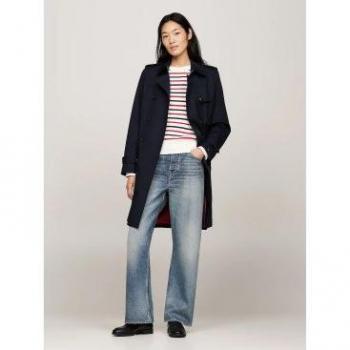 Tommy Hilfiger Damenmantel mit Taillengürtel Marine 40