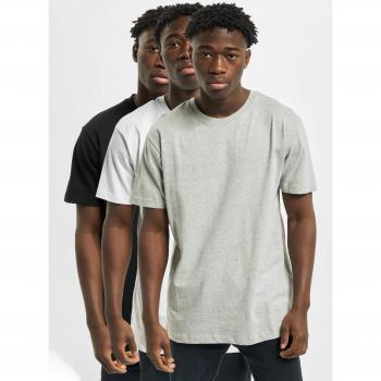 T-Shirt Ensemble Urbain Classic 3 Unités, Noir/Gris/Blanc, Taille M à 5XL