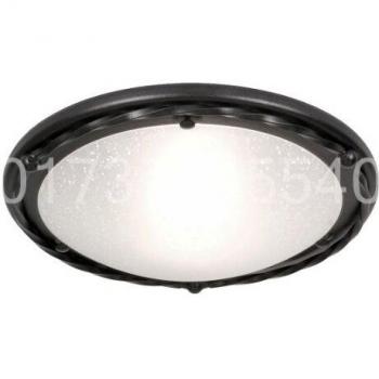 Pembroke 1 Light Flush Ceiling Light Black, E27