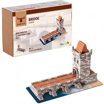 Elch‑Intelligenz Brückenbau‑Set – 1140 Stück – Keramikziegel & Gipsba