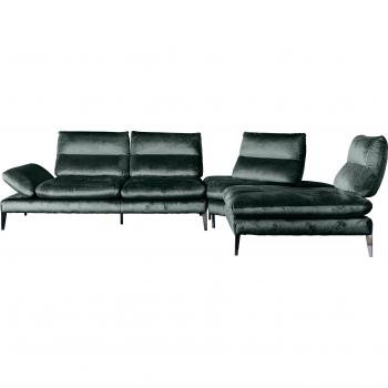 Ecksofa Monnalisa (Nicoletti Home) – 237 cm, verstellbare Sitzhöhe & Armlehnen