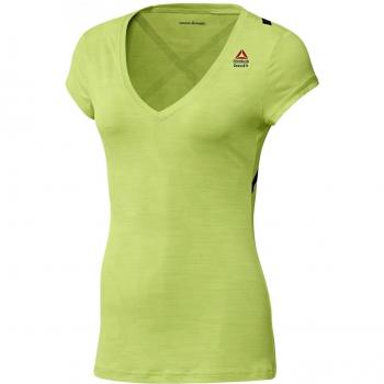 Camiseta de Manga Corta Reebok RCF Activchill, Mujer, Verde