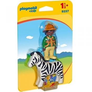 PLAYMOBIL 1.2.3 Zoo-Ranger con zebra
