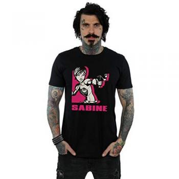 Star Wars Men's Black Rebels Sabine T-Shirt Large