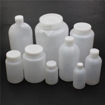 Botella de muestra plástica redonda