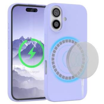 IPhone 16 Silikonhülle – Eazy Case, MagSafe‑Support, violette Farbe