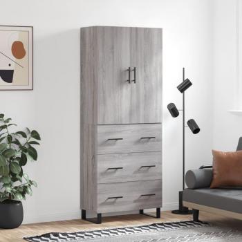 Rangement Sonoma gris 69,5×34×180 cm – buffet et armoire latérale