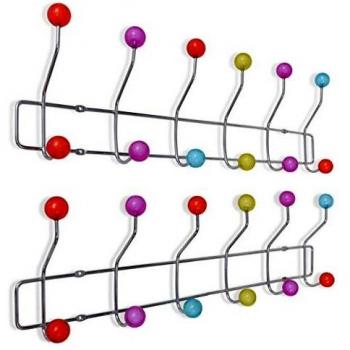 VidaXL Appendino Colorato da Parete con 12 Ganci 2 Articoli