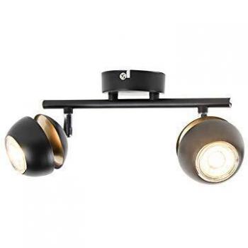 QAZQA Elegant Black and Gold Spotlight