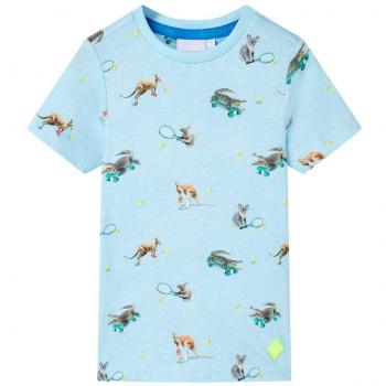 Children's Light Blue Melange T-Shirt 128