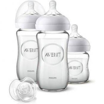 Kit Alimentazione Philips AVENT SCD303/01 con Biberon in Vetro 0+