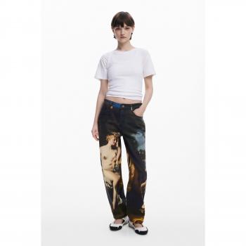 Jeans Desigual Blu Barocco Donna 36 in Cotone
