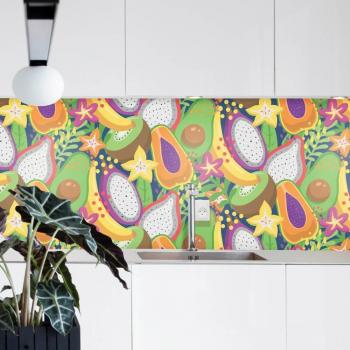 Placa Adhesiva Tropical Frutas 200x40 cm