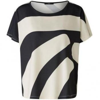 Oui Rundhalsshirt Schwarz M (Gr. 36)