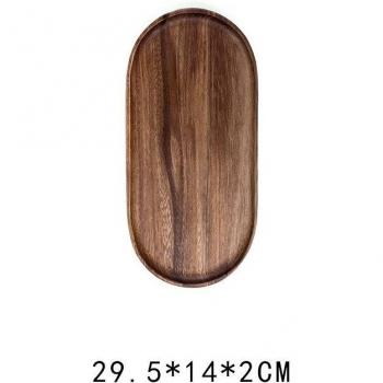 Acacia Solid Wood Dinner Plate