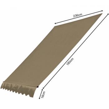Panno di ricambio per protezione solare balcata, misura 2.50m x 1.30m, tonalità avorio