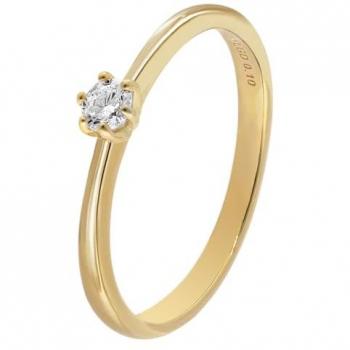 GLIZZ Damenring 0,10 ct Lab Grown Diamant Gold 333 Brillantring