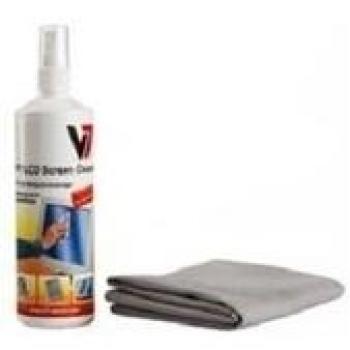 V7 Display-Pflege-Set, 2-teilig (250ml Reiniger, 40x40cm Mikrofaser Tuch)