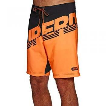 Superdry Homme Boardshorts Hydro Large Noir Havana Orange