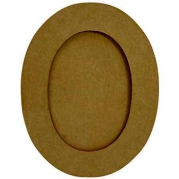 Lot de 2 Cadres ovales 23,5x30cm en papier mâché