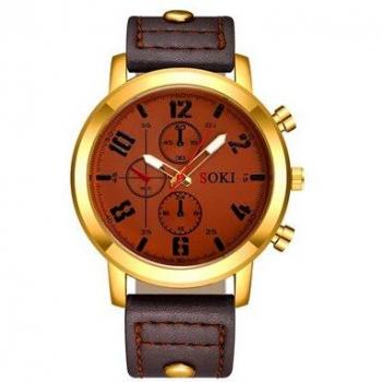 Reloj de cuero SOKI para hombre