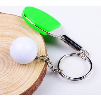 Handmade Metal Table Tennis Keychain