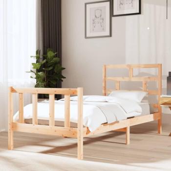 Solid Wood Bed Base 90x200 cm
