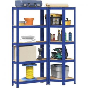Scaffali Acciaio e Legno 5 Ripieni