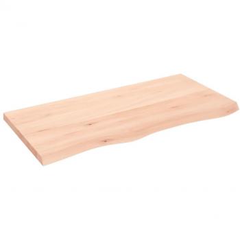 VidaXL Estante de pared madera maciza roble sin tratar 100x50x(2-4) cm
