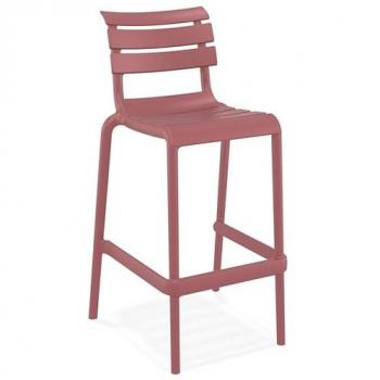 NOBU Tabouret de bar en plastique rouge