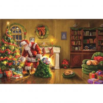 Santa’s Geschenkpaket – 550‑teiliges Kunstpuzzle von Marcello Corti (SunsOut)