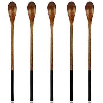 Natural Wood Spoon Set for Hot Drinks