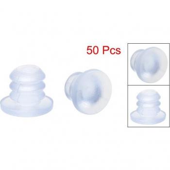 Silicone Soft Stem Bumpers for Glass Table Cabinet, 5mm Thread Diameter, Pack of 50
