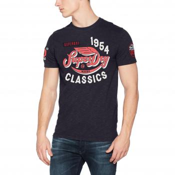 Tee Superdry Famous Flyers, Homme, Frontier Navy, XL