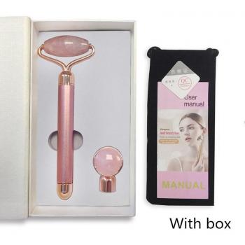 Appareil de massage visage jade rose quartz