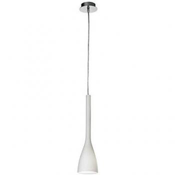 1 Light Small Ceiling Pendant Flut in White with E14, Ideal Lux