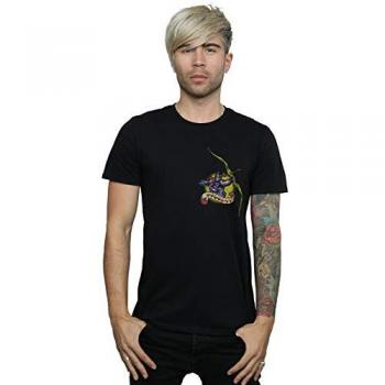 Marvel Black Men's T-Shirt with Hawkeye Design