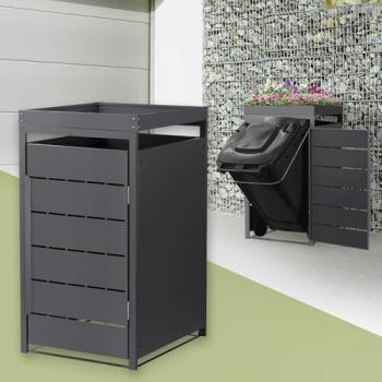 Réserve‑Poubelle 68x80x124 cm, Anthracite – Toit & Protection