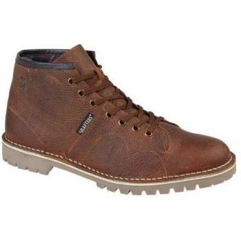 Grafters Botas de Mono en Cuero Ecerado – 5 UK Castano