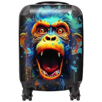 WRT Monkey Art Blue Mini Luggage