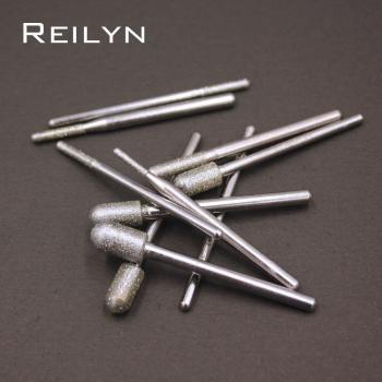 Diamond Grinding Points 10pcs Set, Grit 150#, 3mm X 2/3/4/5/6mm