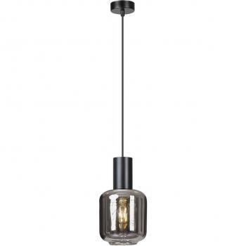 EMIBIG LIGHTING 1-Bulb Smoked Glass Pendant Fixture