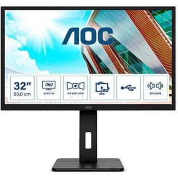 AOC P2 Q32P2 Monitor PC 80 cm (31.5) 2560 x 1440 Pixel 2K Ultra HD LED Nero