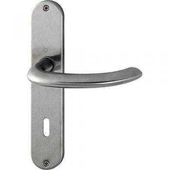 Perforation Hoppe Garniture de porte Marseille E1138Z/302 avec serrure à garnitures, 1 pièce, argent