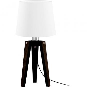 Lampe Anni en bois de chêne charbon et finition blanche