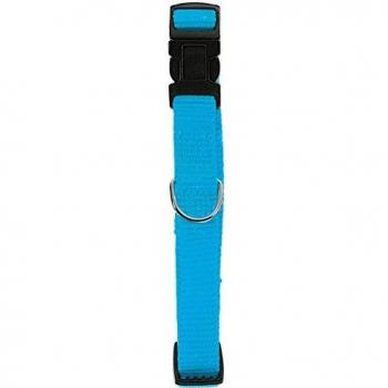 Collare in Nylon Regolabile 15 mm Turchese Fluorescente