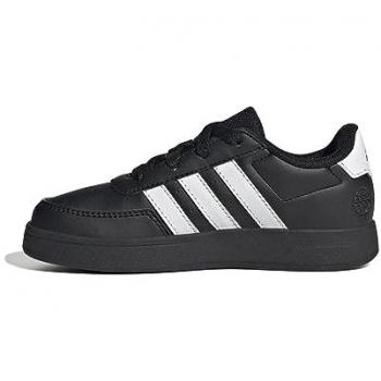 Scarpe adidas Breaknet 2.0 Court Lace nere e bianche per bambini