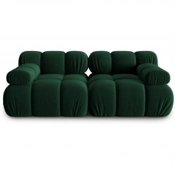 Canapé modulable en velours vert bouteille 188x63x94cm
