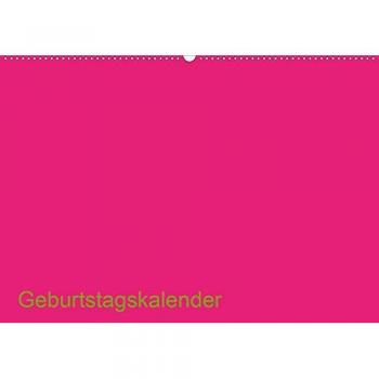 Bastel-Geburtstagskalender pink / Geburtstagskalender
